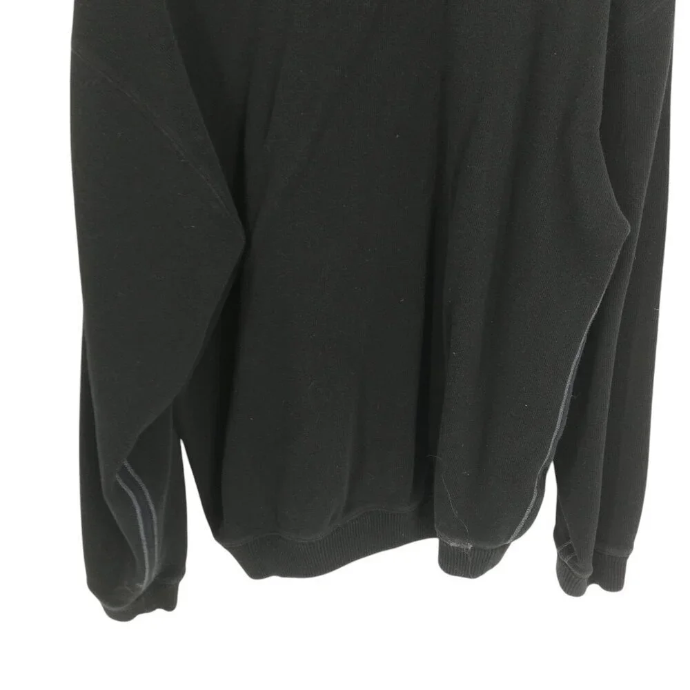 Tommy Bahama Notch Neck Reversible Long Sleeve Sweater Size L Black Brown